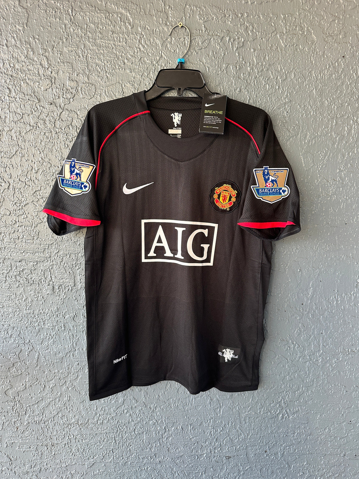 Manchester United Retro 2008 Cristiano Ronaldo #7 Away Black Soccer Jersey Men