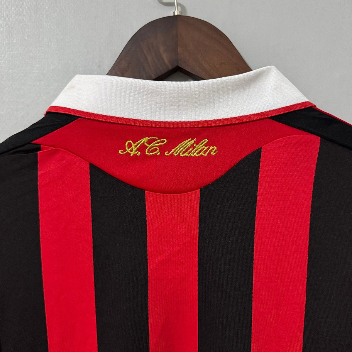 AC Milan 2009/10 Home Long-Sleeve Retro Soccer Jersey