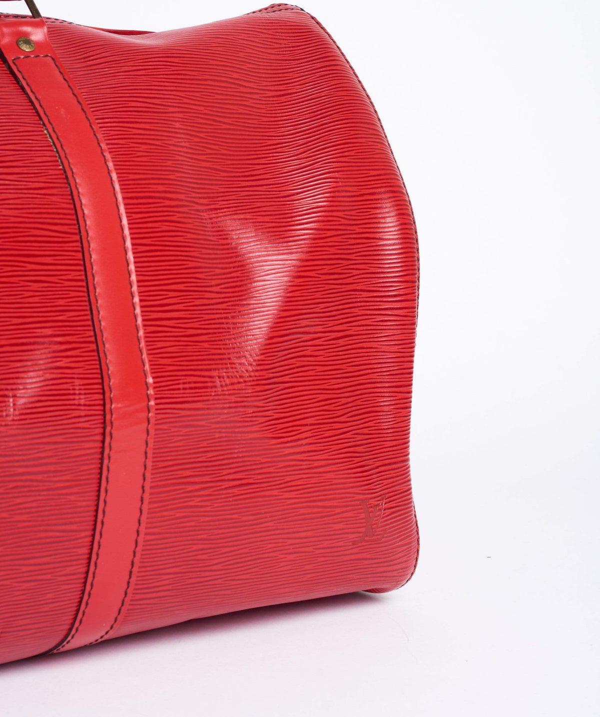 LOUIS VUITTON Epi Keepall 45 Boston Bag Red VI1910