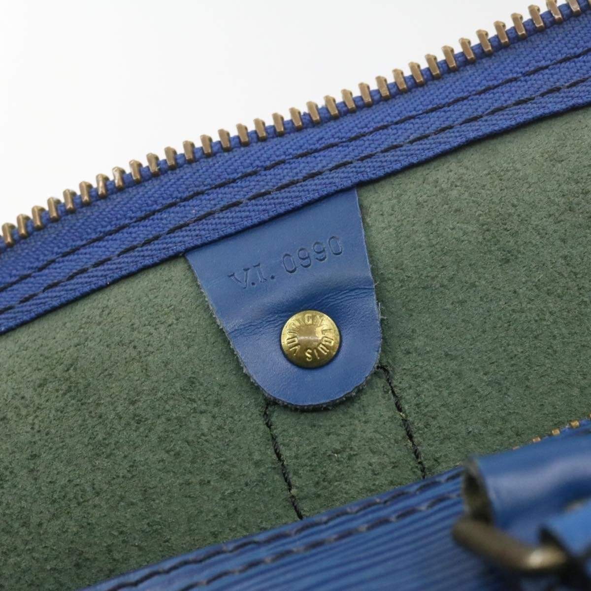 LOUIS VUITTON Epi Keepall 50 Boston Bag Blue