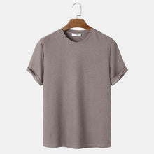 Load image into Gallery viewer, Men Summer Solid Color Round Neck Basic T-Shirt