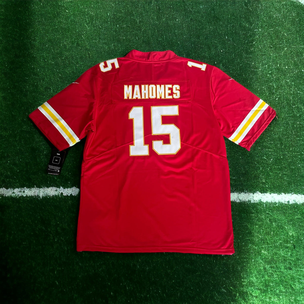 Kansas City Patrick Mahomes #15 Red American Football Jersey Plus Size Men