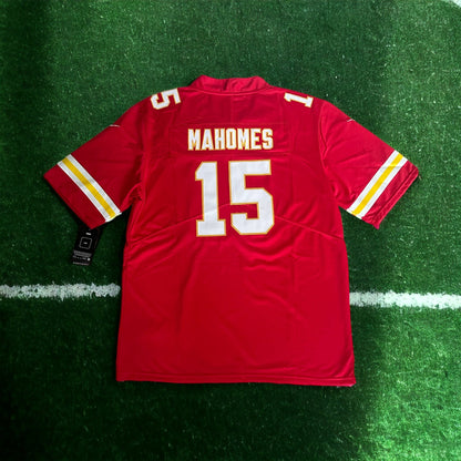 Kansas City Patrick Mahomes #15 Red American Football Jersey Plus Size Men