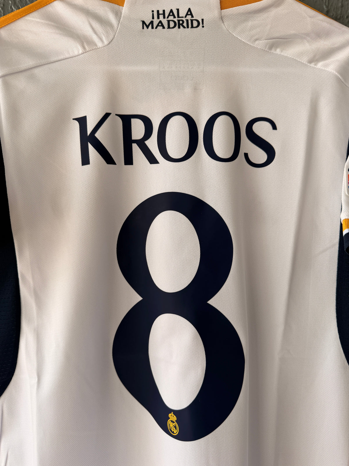 Real Madrid Toni Kroos #8 2024 Final Home White Soccer Jersey Men Size