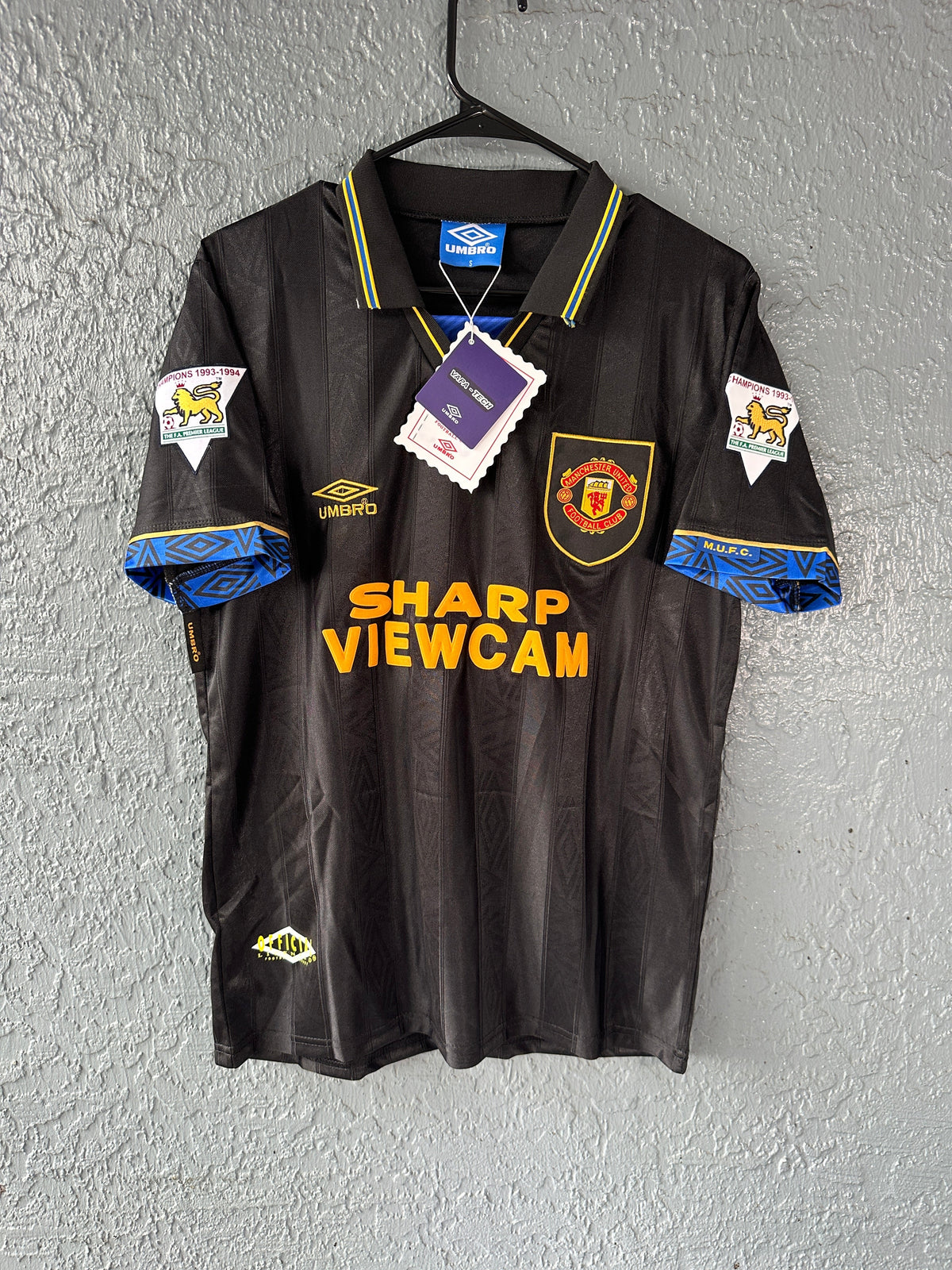 Manchester United Ryan Ryan Giggs #11 Black Away Retro Soccer Jersey 93/94 Men