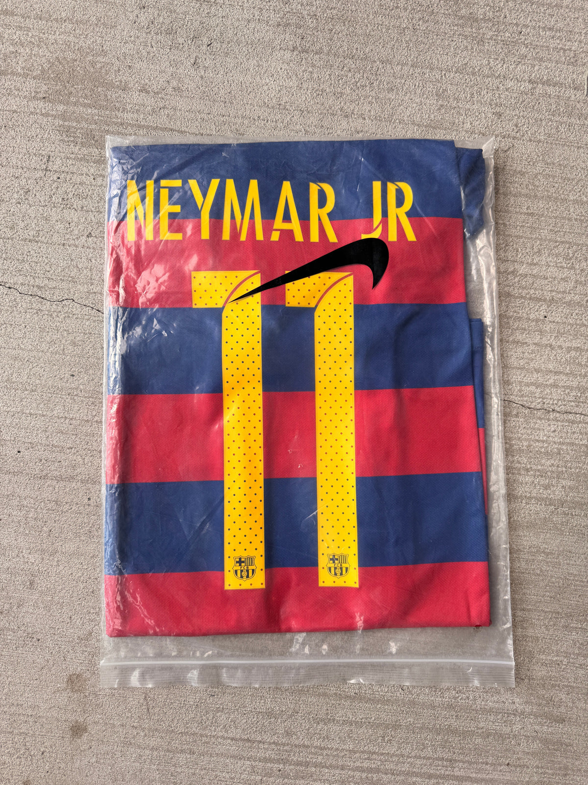 Barcelona Neymar Jr #11 2015/16 Home Blue Red Soccer Jersey Men