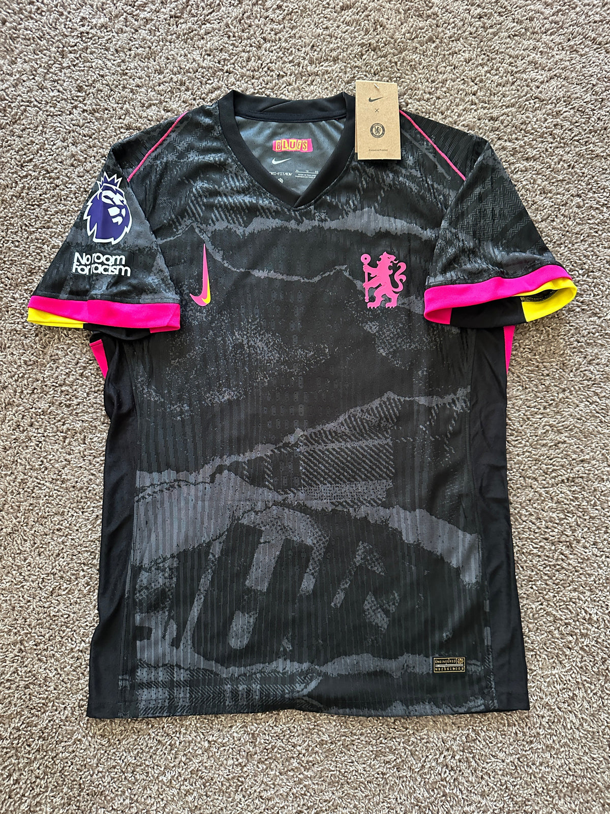 Chelsea Cole Palmer 2024/25 Soccer Jersey Black Men size Player Version