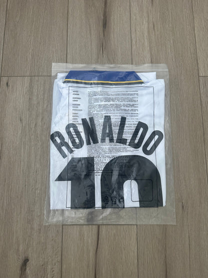 Inter Milan Ronaldo Nazario #10 1998 Away White Retro Soccer Jersey Men Size
