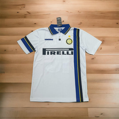 Inter Milan Ronaldo Nazario #10 1998 Away White Retro Soccer Jersey Men Size
