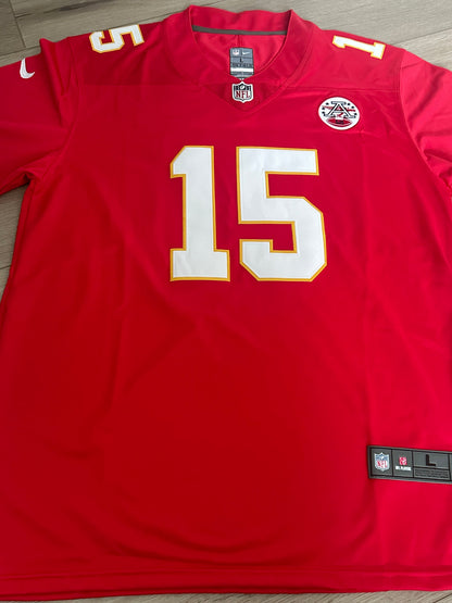 Kansas City Patrick Mahomes #15 Red American Football Jersey Plus Size Men