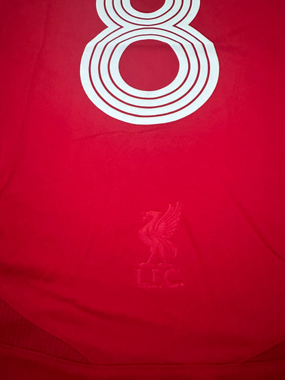 Liverpool Steven Gerrard #8 2007 Final Home Red Retro Soccer Jersey Men Size