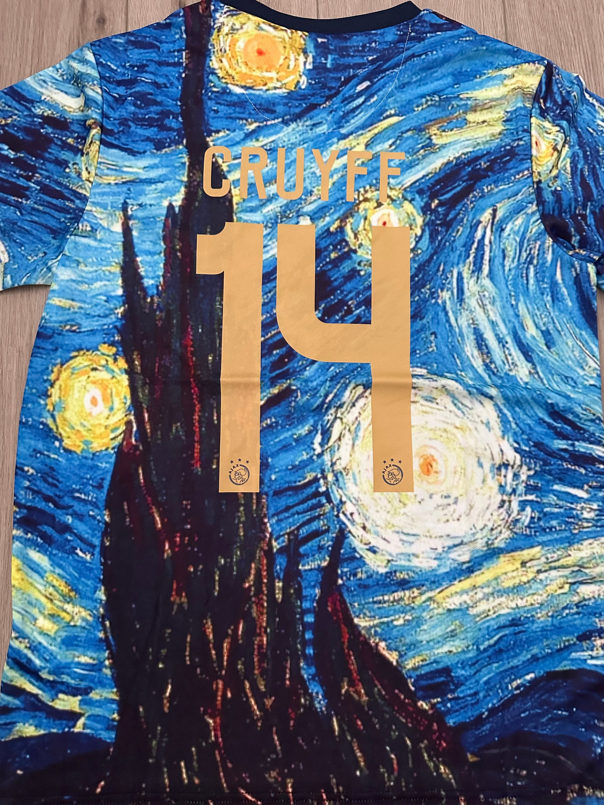Ajax Amsterdam Special Edition Soccer Jersey – Cruyff #14 – Blue Art Design – Men’s