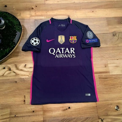 Barcelona Messi #10 2016/17 Away Purple Soccer Jersey Men Size
