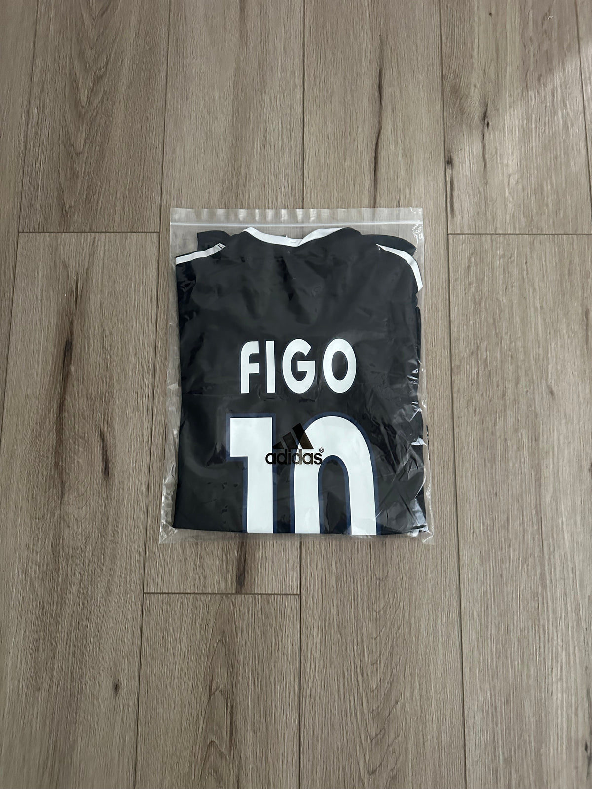 Real Madrid Luis Figo #10 2004/05 Black Away Retro Soccer Jersey Men