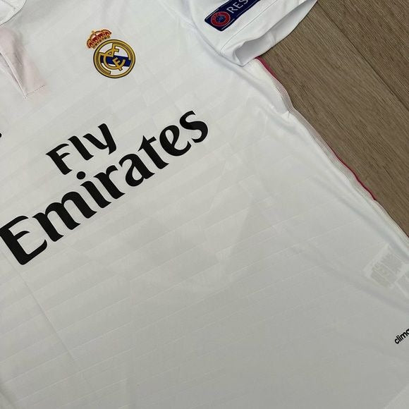 Real Madrid Retro 14/15 James Rodriguez #10 Soccer Jersey Champions Home Men
