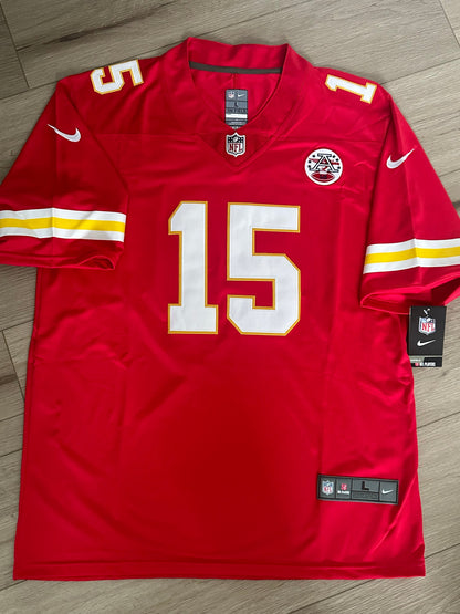 Kansas City Patrick Mahomes #15 Red American Football Jersey Plus Size Men