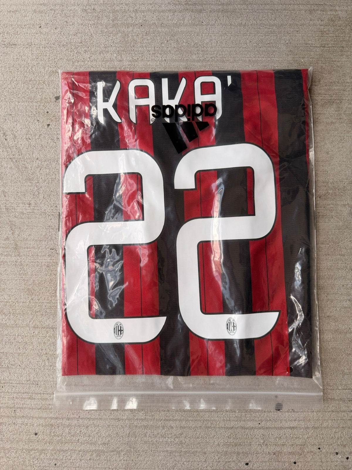 Milan Kaka #22 2013/14 Home Red Black Soccer Jersey Men