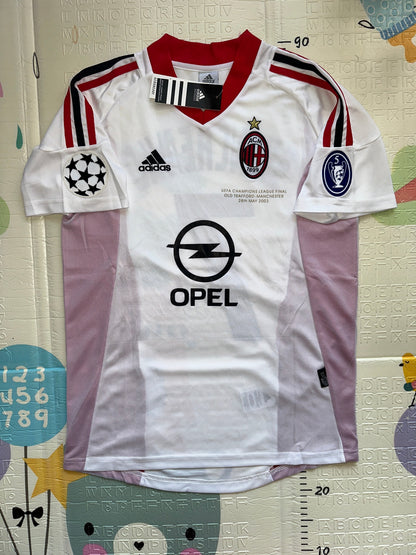 Milan Shevchenko #7 2003 Final Away White Soccer Jersey Men Size