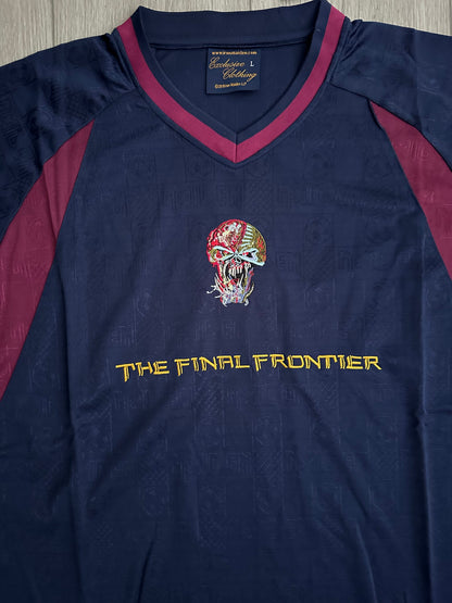 West Ham United 2010 Retro Soccer Jersey – Iron Maiden Edition – Home Red Blue – Men’s
