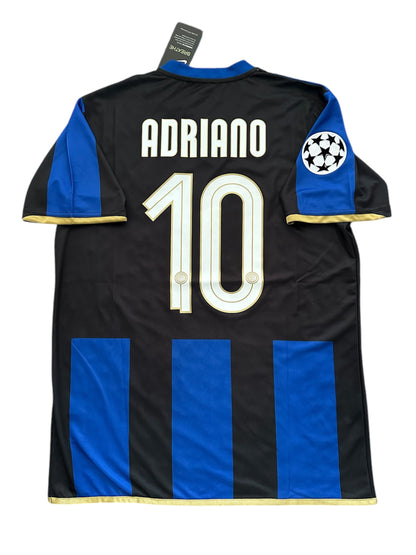 Inter Milan Adriano Soccer Jersey Home Champions League Men