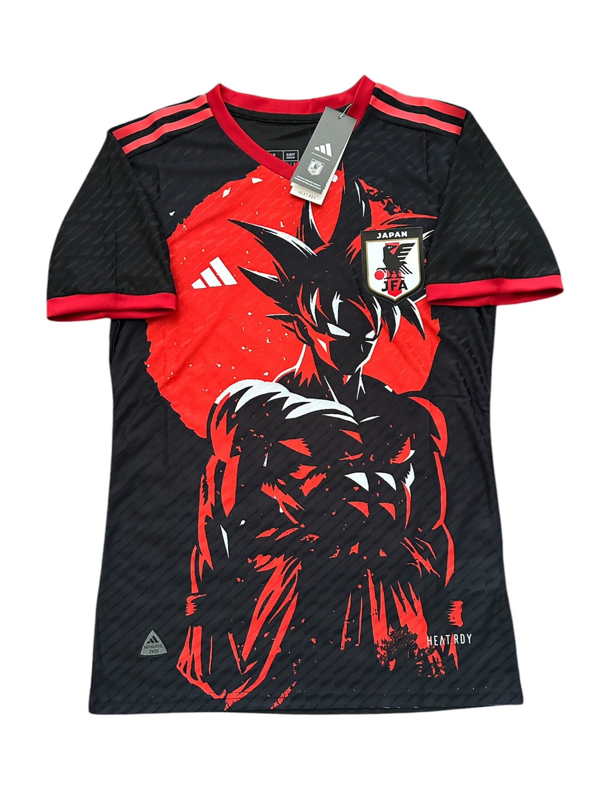 Japan Dragon Ball Z Goku Frieza Black Anime Soccer Jersey Player Version Men Size