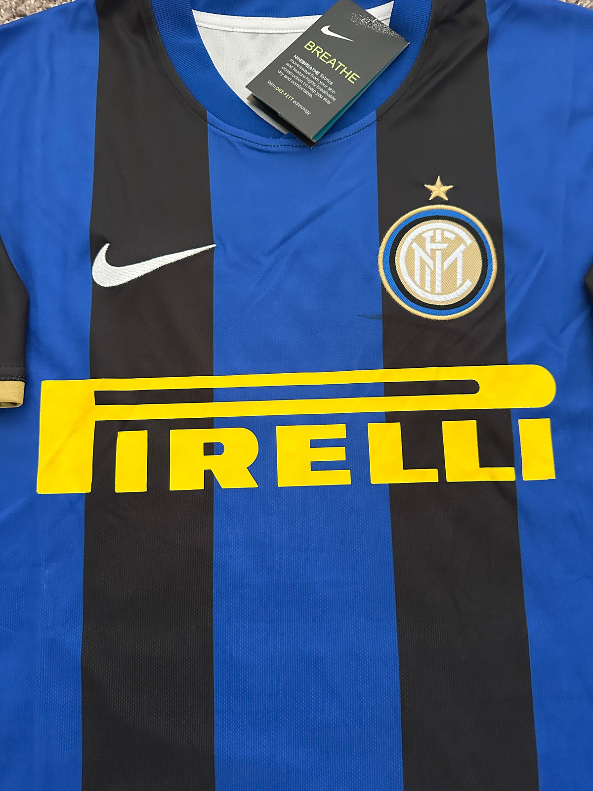 Inter Milan Adriano Soccer Jersey Home Champions League Men