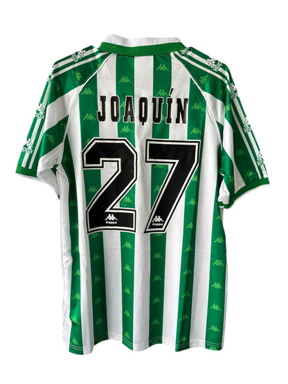Real Betis Joaquin #27 Retro Soccer Jersey Home Green 95/97 Men size Shirt
