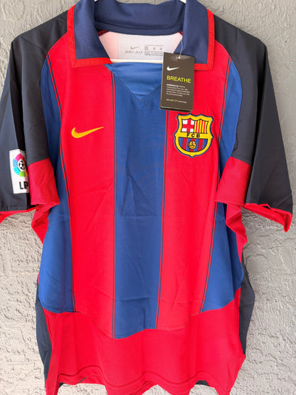 Barcelona Ronaldinho #10 2004/05 Home Retro Soccer Jersey Men Size