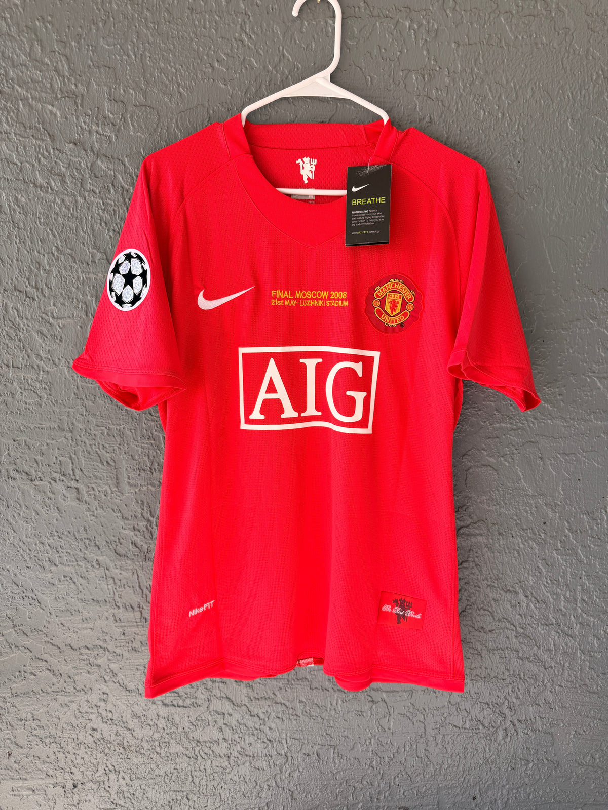 Manchester United Wayne Rooney #10 Retro Soccer Jersey Red Home UCL Final Men