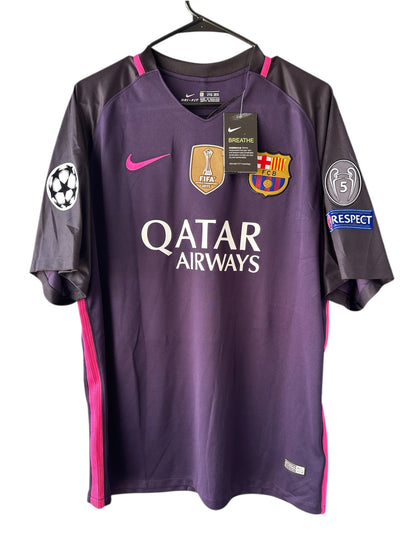Barcelona Messi #10 2016/17 Away Purple Soccer Jersey Men Size