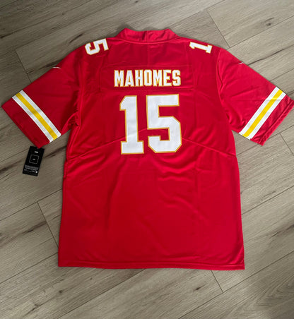 Kansas City Patrick Mahomes #15 Red American Football Jersey Plus Size Men
