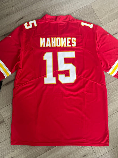 Kansas City Patrick Mahomes #15 Red American Football Jersey Plus Size Men