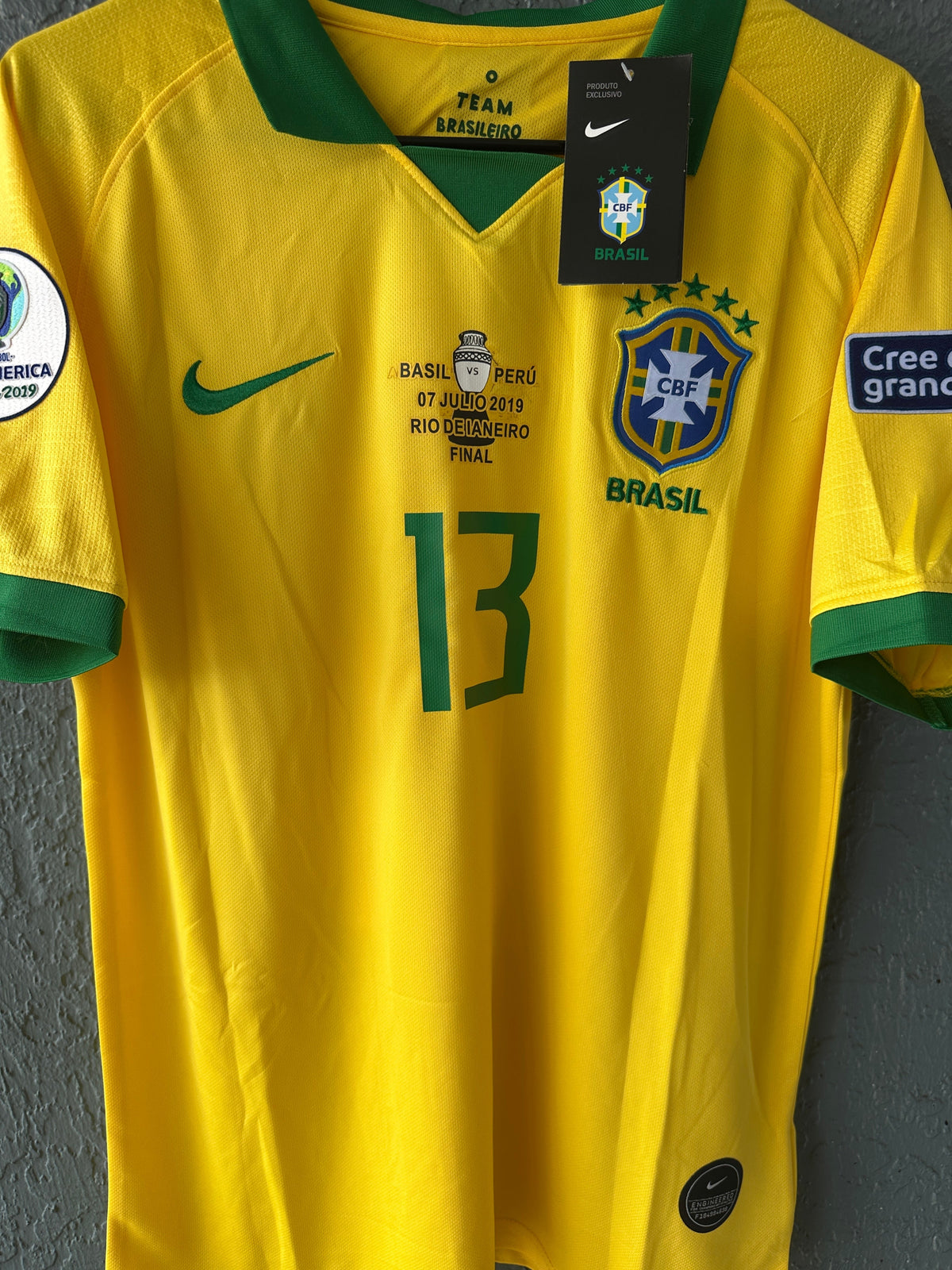 Brazil Dani Alves Jersey 2019 Final American Cup