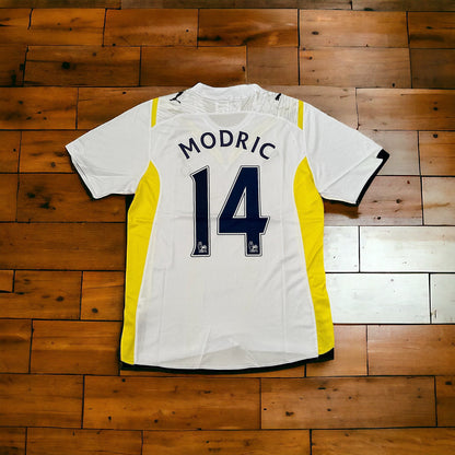 Tottenham Luka Modric #14 2009/10 Home White Retro Soccer Jersey Men