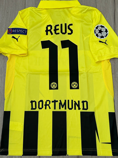 Borussia Dortmund Marco Reus #11 2011/12 Yellow Retro Soccer Jersey Men