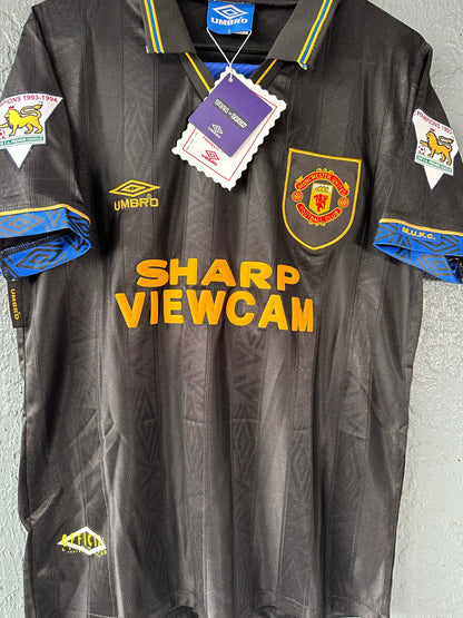 Manchester United Ryan Ryan Giggs #11 Black Away Retro Soccer Jersey 93/94 Men
