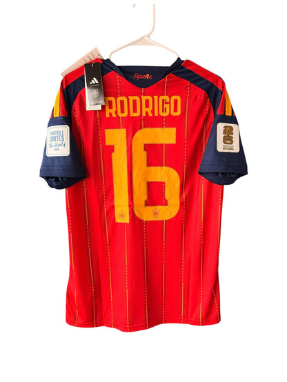 Spain Rodrigo #16 2026 Final Home Red Soccer Jersey Fan Version Men Size