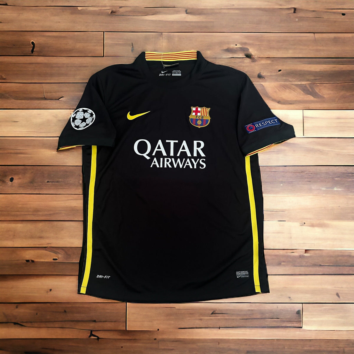 Barcelona Lionel Messi 2013/14 Away Black Retro Soccer Jersey Men Size