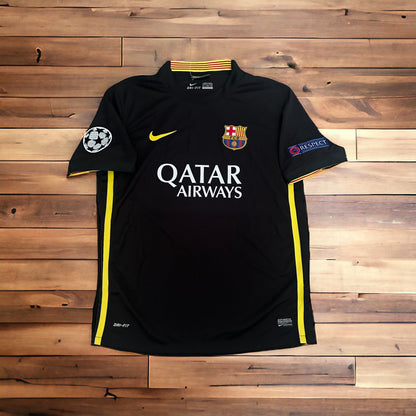 Barcelona Lionel Messi 2013/14 Away Black Retro Soccer Jersey Men Size