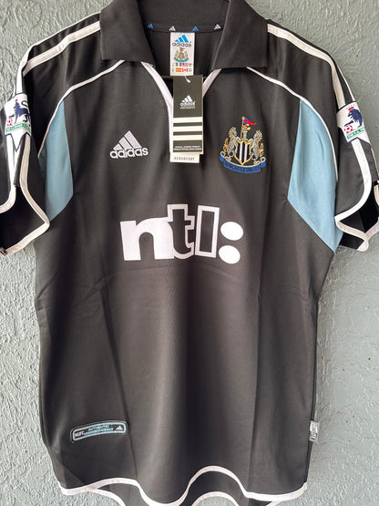 Newcastle Alan Shearer #9 Away Black Retro Soccer Jersey Men