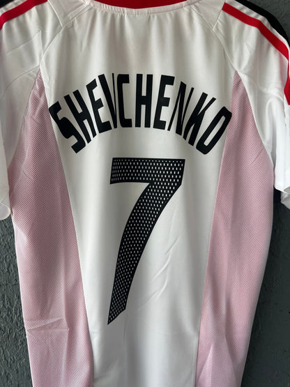 Milan Shevchenko #7 2003 Final Away White Soccer Jersey Men Size