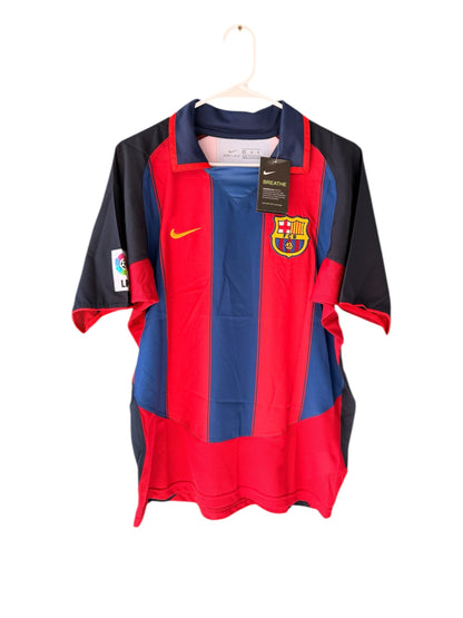 Barcelona Ronaldinho #10 2004/05 Home Retro Soccer Jersey Men Size