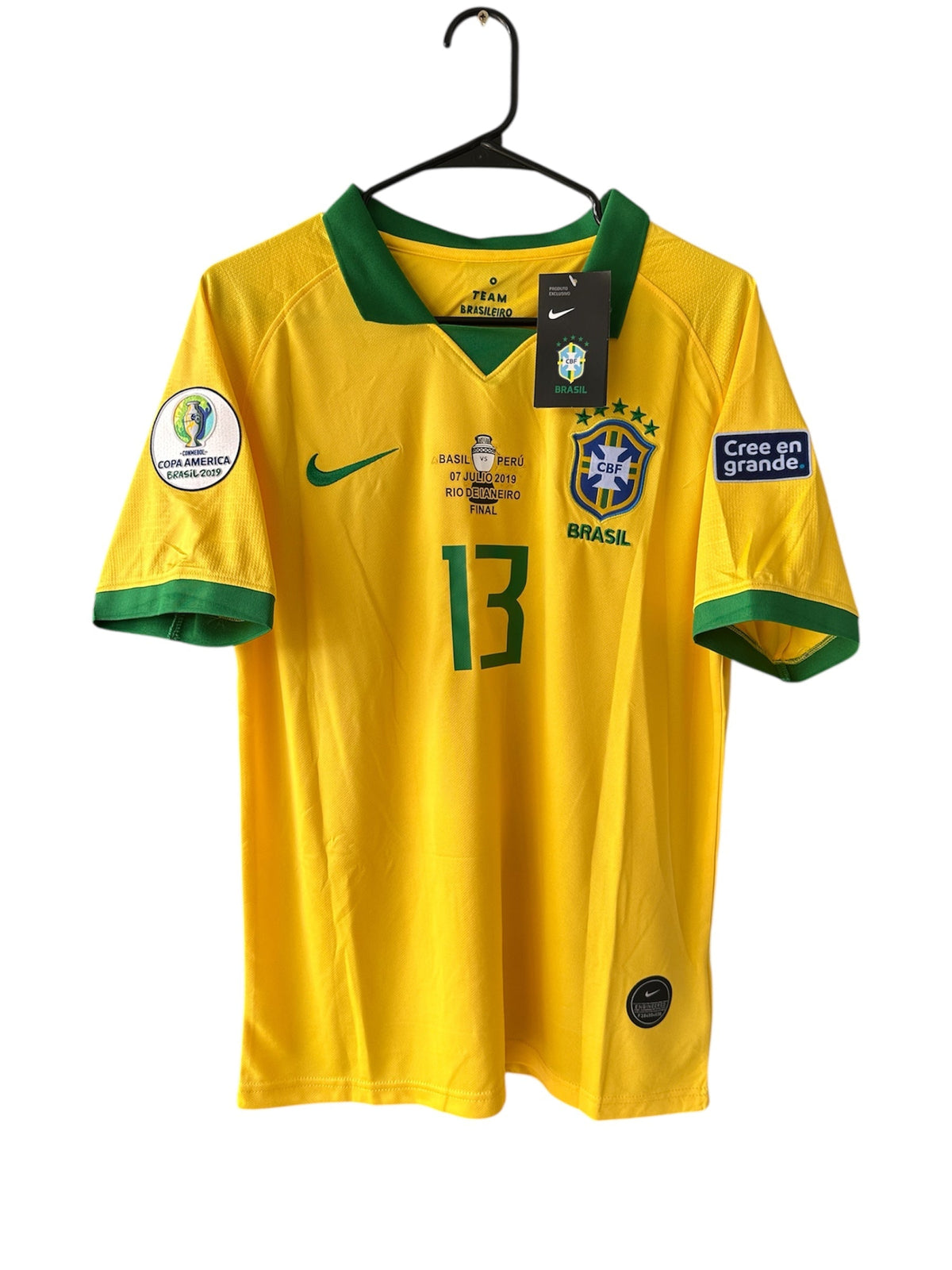 Brazil Dani Alves Jersey 2019 Final American Cup
