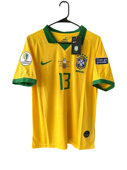 Brazil Dani Alves Jersey 2019 Final American Cup