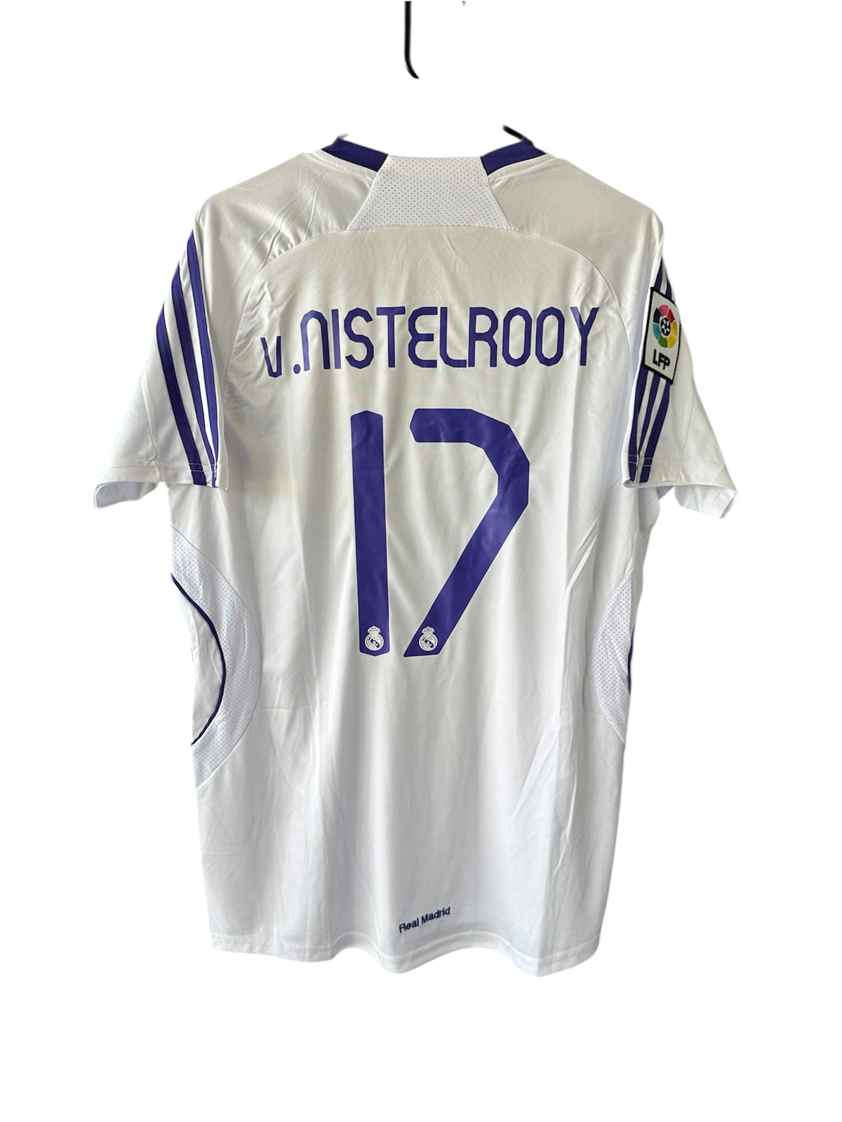 Real Madrid 2007/08 Home Retro Soccer Jersey – Ruud van Nistelrooy #17 – White – Men’s