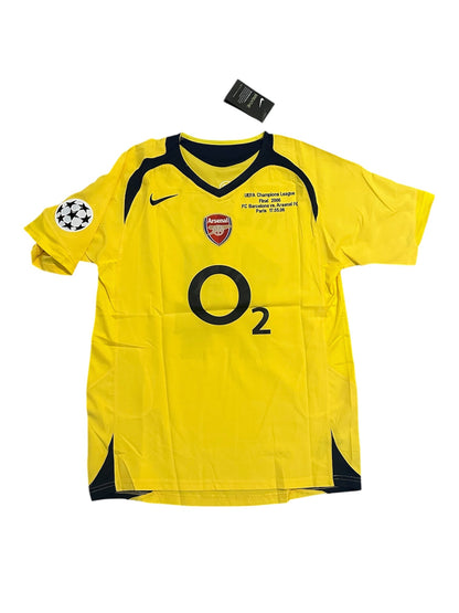 Arsenal Thierry Henry #14 Retro Soccer Jersey 2006 Final’s UCL Yellow men Size