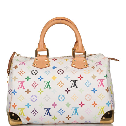 Louis Vuitton Monogram Multicolor White Speedy 30