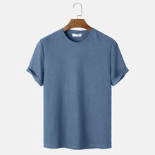 Load image into Gallery viewer, Men Summer Solid Color Round Neck Basic T-Shirt