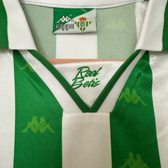 Real Betis Joaquin #27 Retro Soccer Jersey Home Green 95/97 Men size Shirt