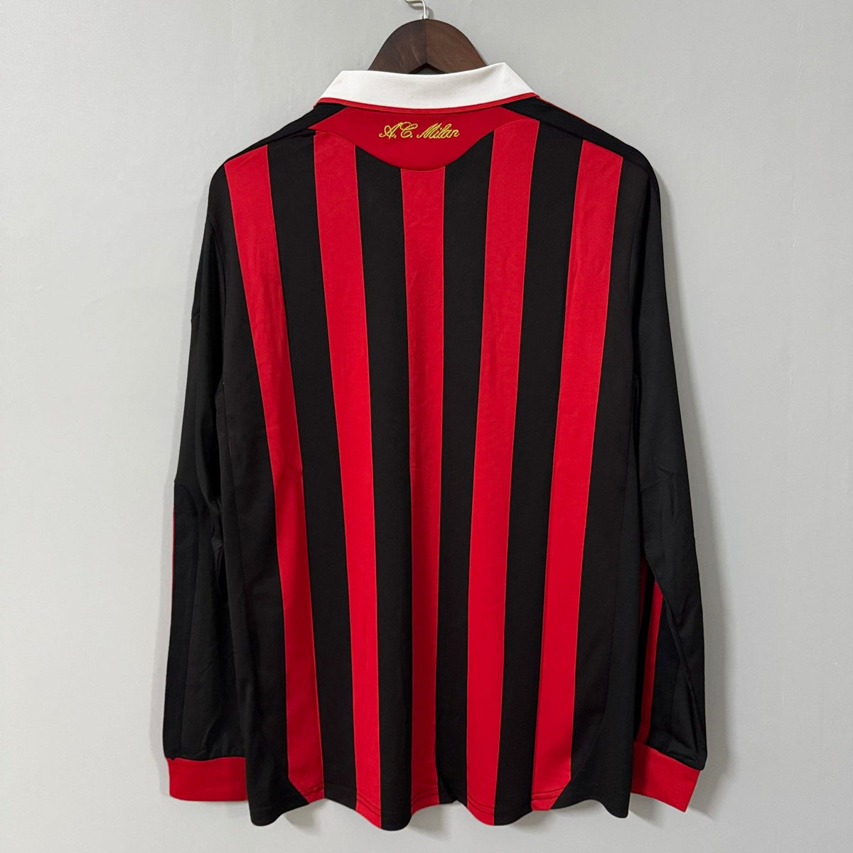 AC Milan 2009/10 Home Long-Sleeve Retro Soccer Jersey